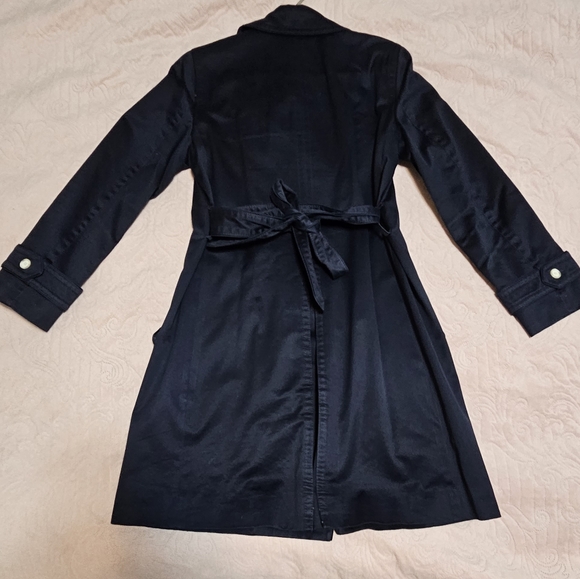 Coach Trench Coat Sz M Navy Blue - Picture 2 of 10
